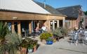 Outside seating area at Bluebells at Briddlesford, Isle of Wight, local produce, let's buy local