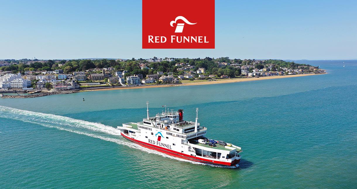 Red Funnel's vehicle ferry sailing into Cowes on the Isle of Wight
