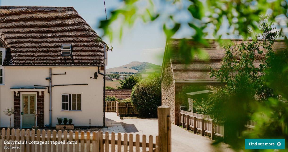Outside view of Dairyman's Cottage at Tapnell Farm