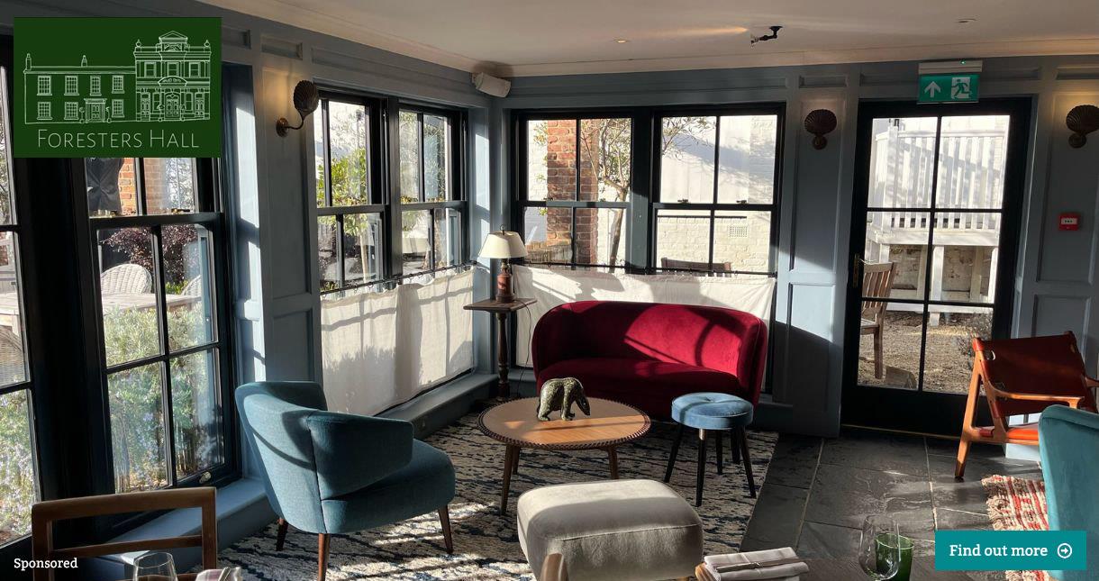 Dining area at Foresters Hall in Cowes