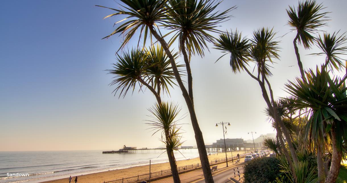 Sandown beach on the Isle of Wight