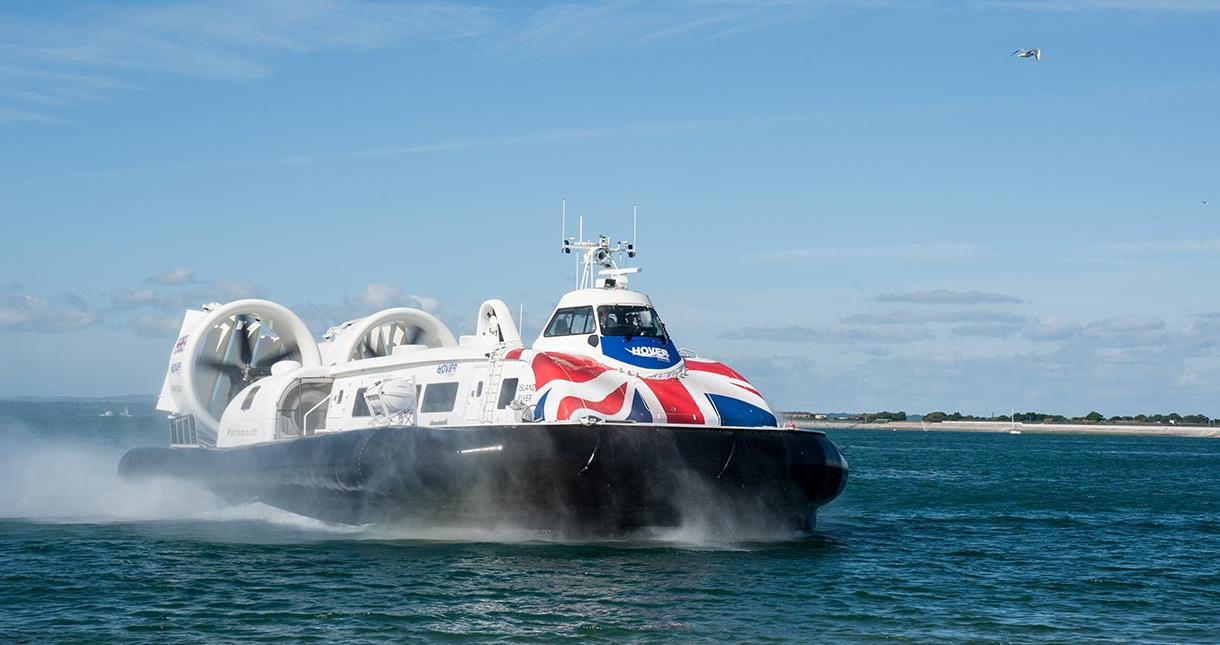 Hovercraft on the water
