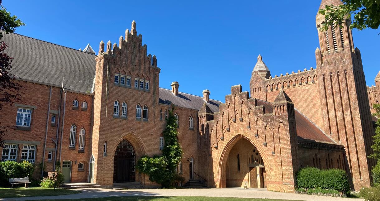 Outside view of Quarr Abbey on the Isle of Wight