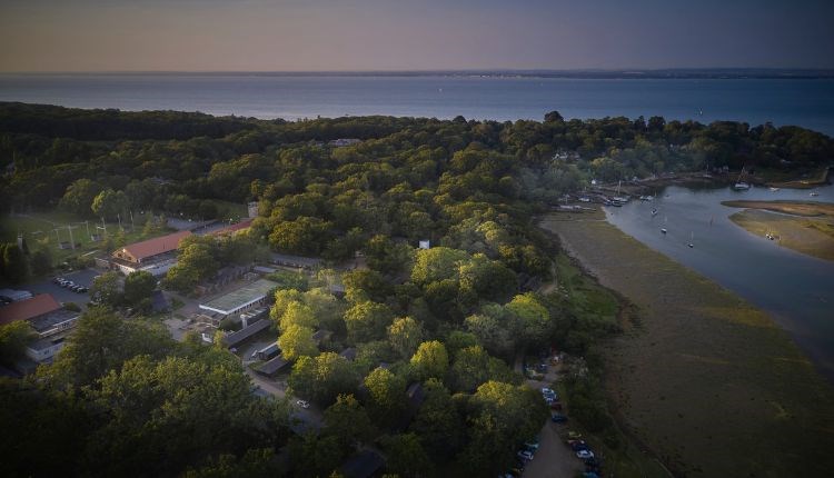 Aerial view of PGL Little Canada at Wotton, Isle of Wight, kids' adventure camp