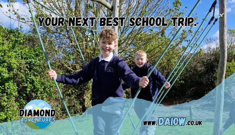 Children on playground, Diamond Adventures, school groups, residential trips, day trips, Isle of Wight