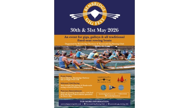 visit isle of wight, things to do, poster for 2006 Gig rowing boat event