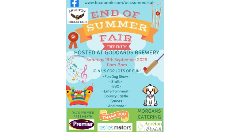 Isle of Wight, things to do, end of summer fair, arreton cricket club hosted by Goddards Brewery.