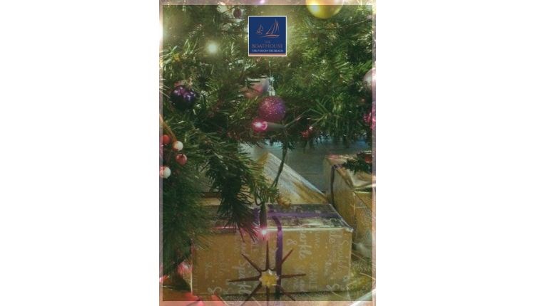 Christmas tree, festive event at The Boathouse, Seaview, Isle of Wight