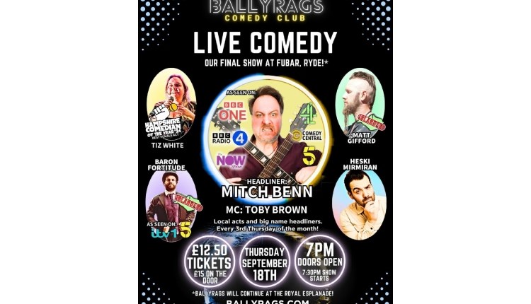 Isle of Wight, Comedy Live, Fubar, Ryde, Union Street