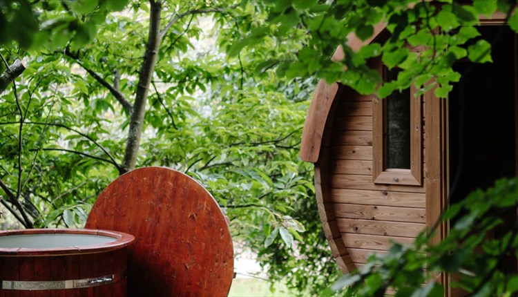 Outdoor sauna at The Garlic Farm, health & wellbeing, activity, what's on, Isle of Wight