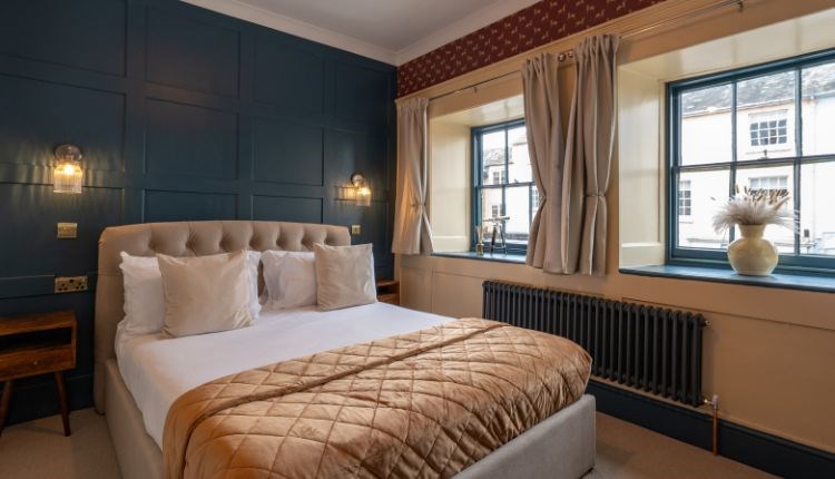 Double bedroom at The Bugle Coaching Inn, Yarmouth, Isle of Wight, B&B, village pub, boutique rooms