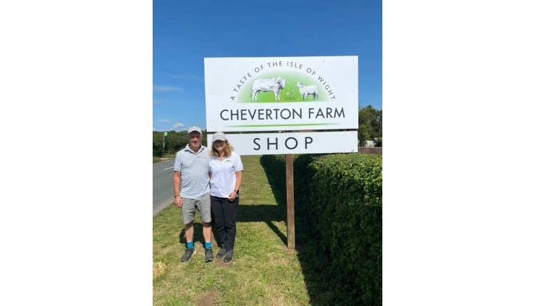 Isle of Wight, Shopping, Cheverton Farm Shop sign,  farm shop, Godshill, local produce, let's buy local