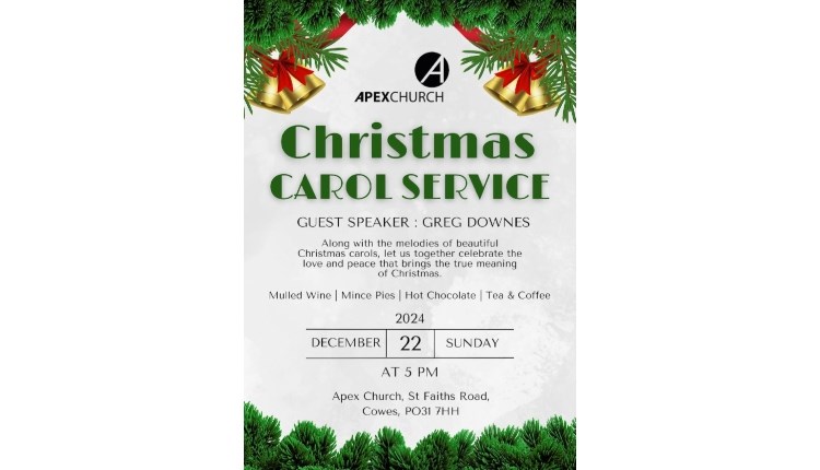 Isle of Wight, Things to do, Christmas Carols, Cowes, Apex Church