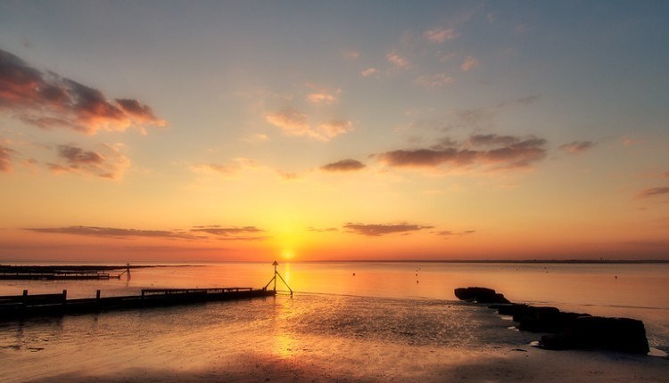 Sunset over Colwell Bay Beach, Isle of Wight, Things to Do