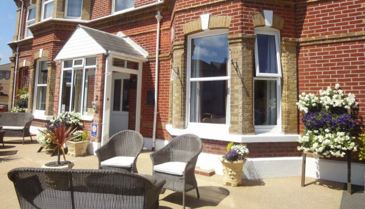 View of the front entrance of Brooke House, Shanklin, Isle of Wight, B&B