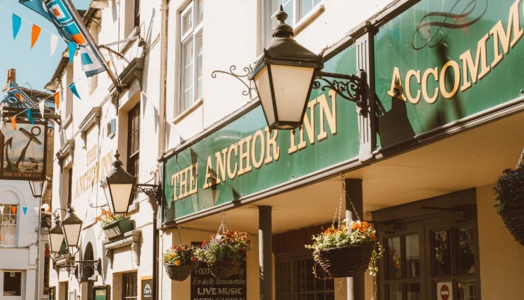 Isle of Wight, Outside frontage of The Anchor Public House, Cowes