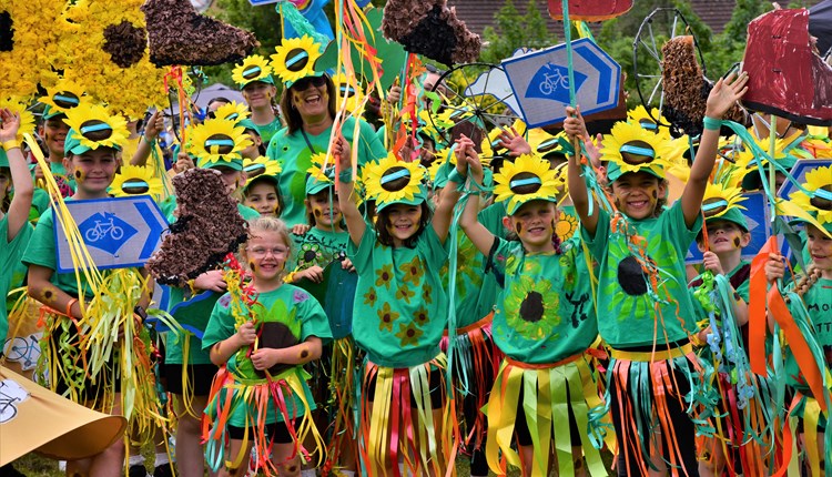 Children in the carnival parade, Isle of Wight Mardi Gras, what's on, things to do
