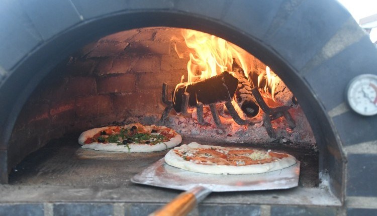 Wood fire pizzas at Island Bistro, Isle of Wight Airport Sandown