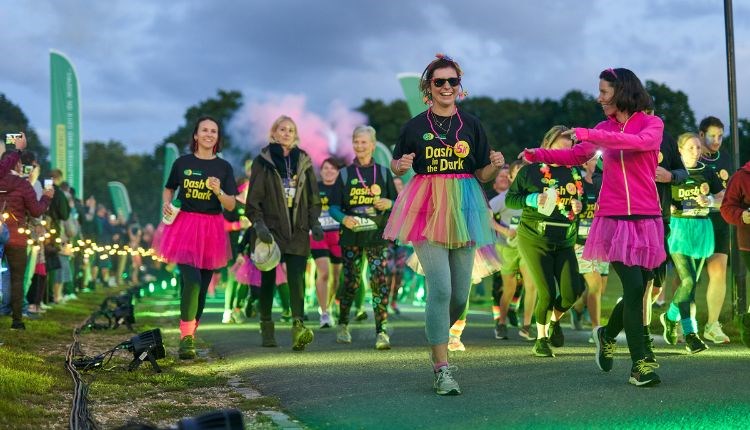 Group of people taking part in Dash in the Dark, charity event, what's on, activity, Isle of Wight - photo credit: Michael Illas