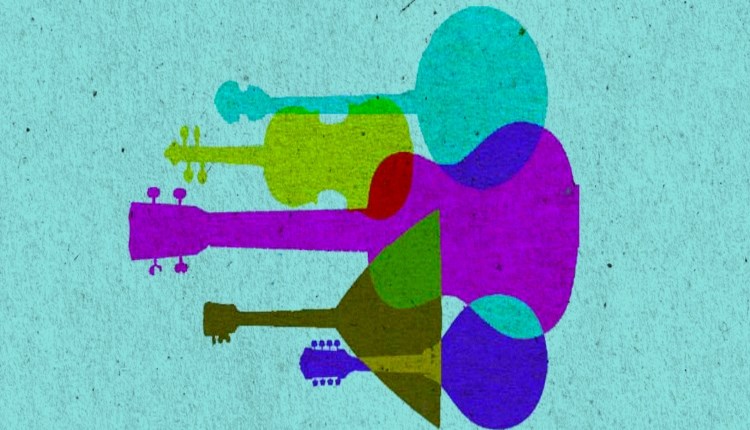 Isle of Wight, Things to do, Quay Arts, Abstract image of guitars