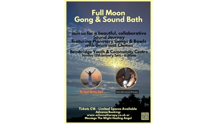 Isle of Wight, Things to do, Health and Wellbeing, Gong & Sound Bath, Full Moon, Bembridge