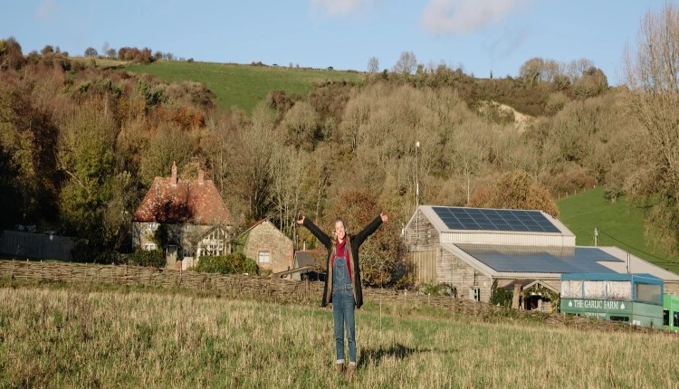 Isle of Wight, Things to do, Garlic Farm, woman standing in field