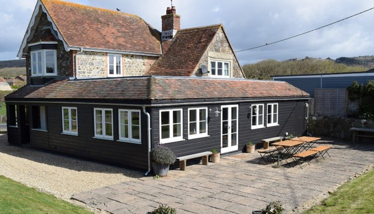 Isle of Wight, Accommodation, Greystone Cottage, Brook, View of the back of the Cottage