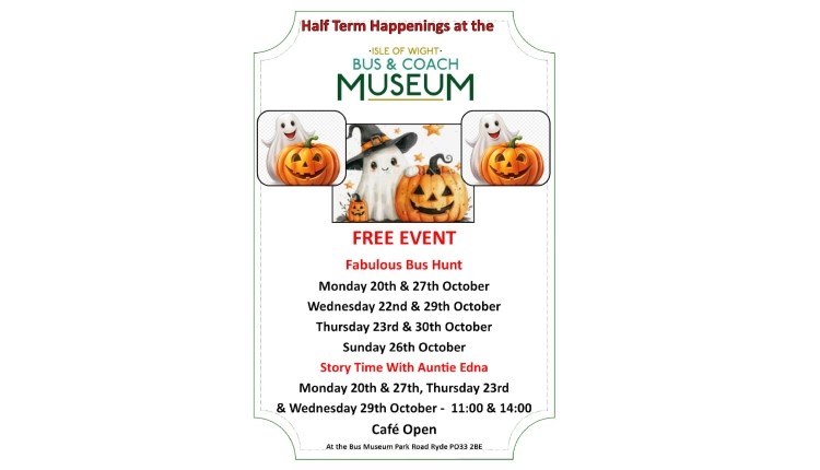 Isle of Wight, Things to do, Isle of Wight Bus and Coach Museum, Ryde, October Half Term and Halloween Activities