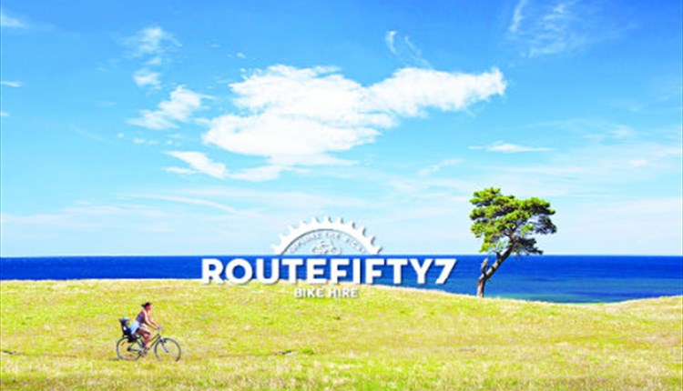 Routefifty7 poster, bike hire, Isle of Wight, activities, family fun, cycling