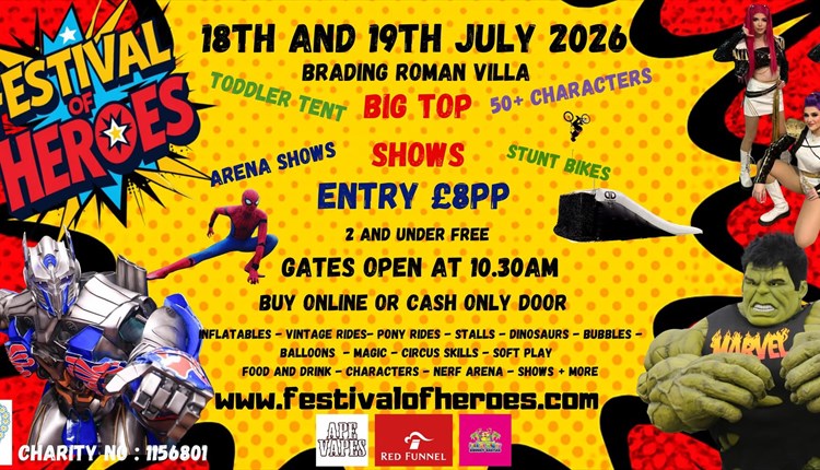 Festival of heroes at Brading roman villa, Isle of Wight, family friendly, days out