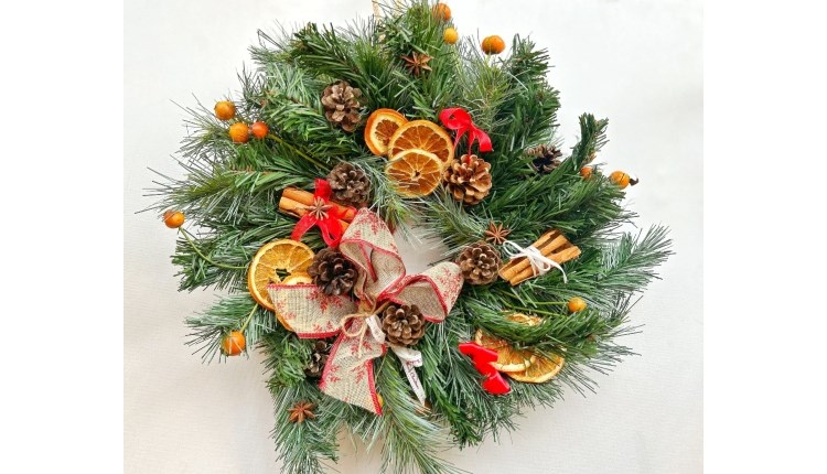 Family showing the crafts they've made at a craft workshop at Island CraftWorks, Ryde, Isle of Wight, family, Christmas Wreath, workshops