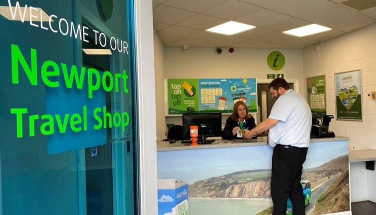 Newport tourist information centre at Newport bus station