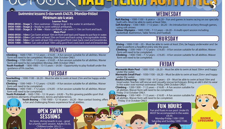October Half Term Activities