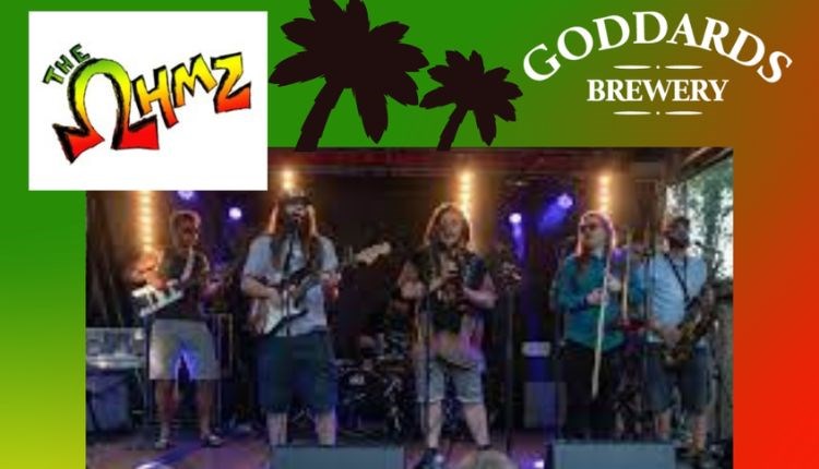 The Ohmz performing on stage, Goddards Brewery event, Isle of Wight, live music, what's on, event