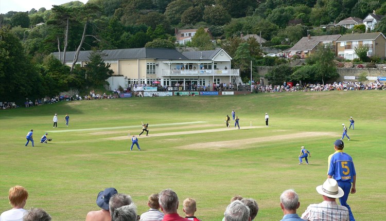 Cricket match at Ventnor Cricket Club, sport event, what's on, Summer, Isle of Wight