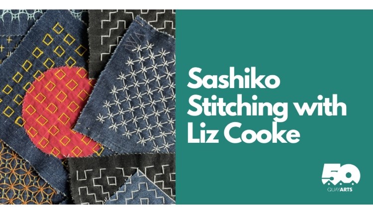 visit isle of wight, things to do, poster for sashiko stitching workshop