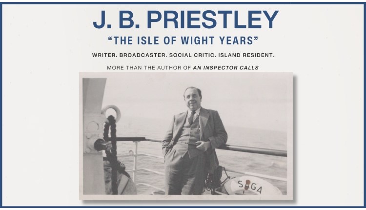 visit isle of wight, things to do, poster for JB Priestley exhibition at Dimbola