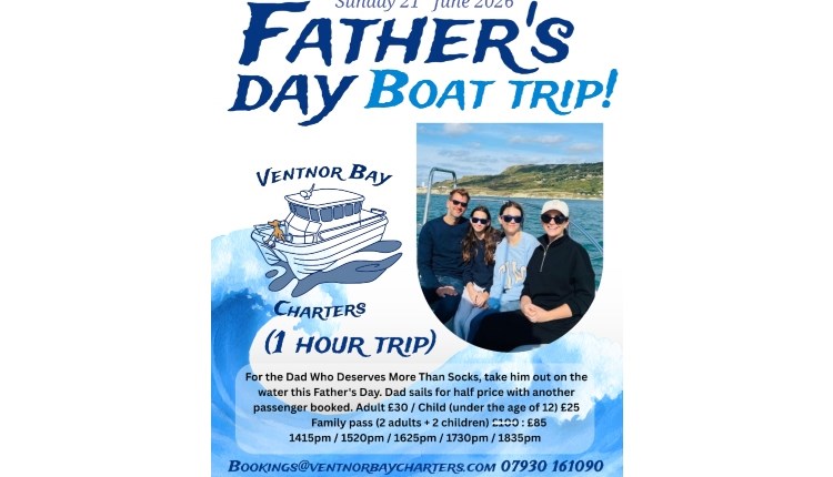 visit isle of wight, things to do, poster for fathers day boat tour