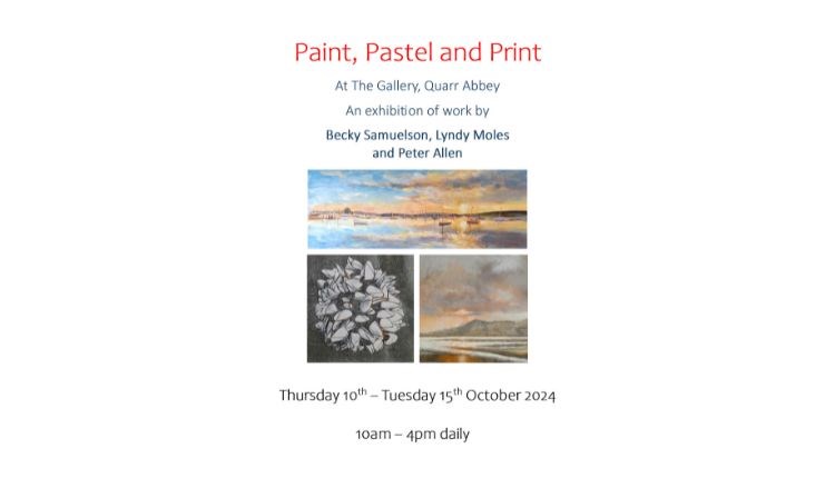 Art exhibition poster, Quarr Abbey, event, what's on, Isle of Wight