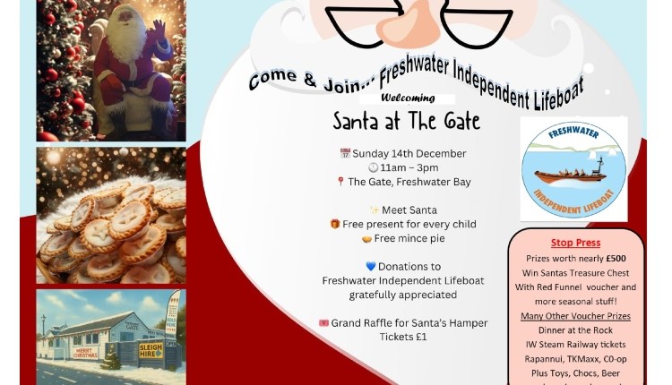 Isle of Wight, Things to do, Charity, Freshwater Independent Lifeboat, Christmas Raffle and Santa