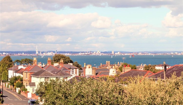 Isle of Wight, Accommodation, Ryde, SeaviewsinRyde. View from top bedroom of Sea and mainland in distance