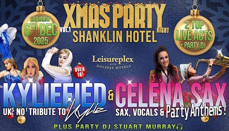 Isle of Wight, Things to do, Xmas Party Night, Shanklin Hotel, Kyliefied and Celena Sax