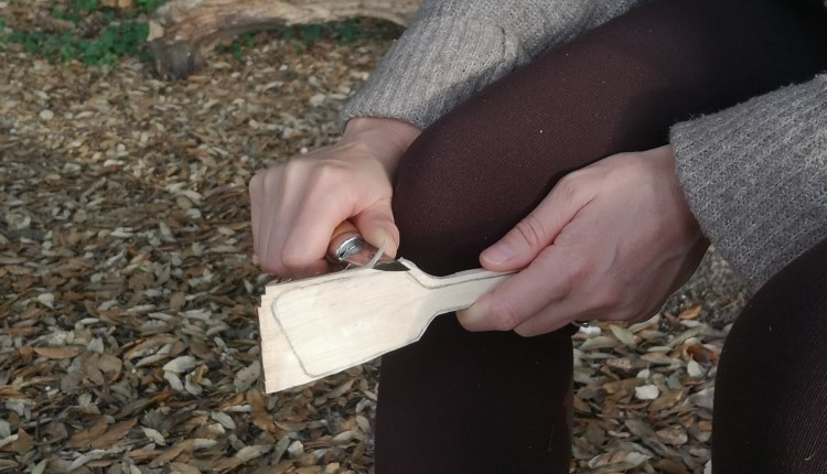 Isle of Wight, Spatula Whittling Workshop, Garlic Farm,