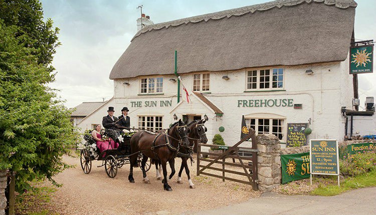 Outside view of The Sun Inn, Hulverstone, Isle of Wight pub