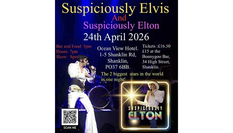 Isle of Wight, Things to do, Suspiciously Elvis and Elton, Ocean View Hotel, Shanklin, Live Music