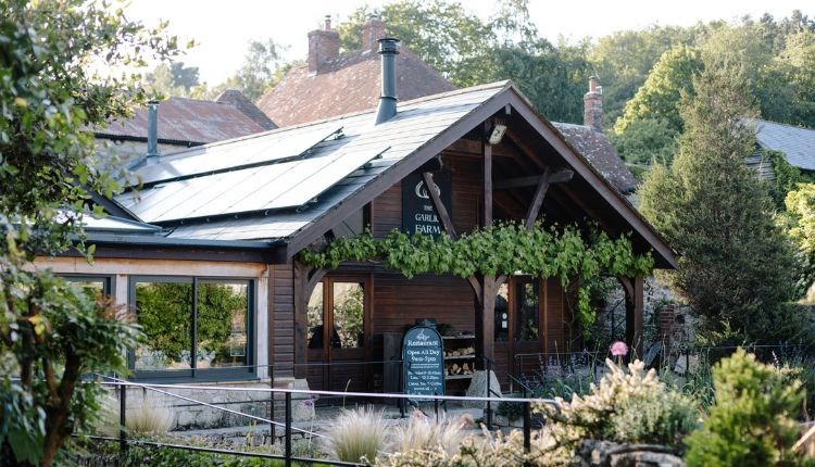 Outside view of The Garlic Farm Shop & Restaurant, food and drink, shop, local produce, Isle of Wight