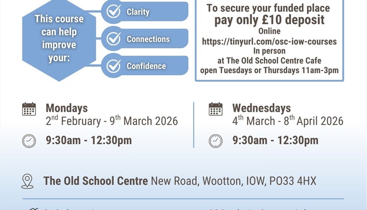 Isle of Wight, Things to do, Health and Wellbeing, 6 week funded course,