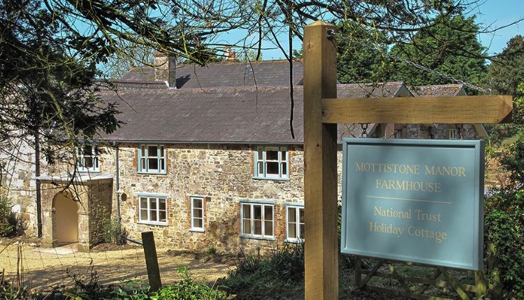 Outside view of Mottistone Manor Farmhouse, National Trust, Isle of Wight, self catering - Image credit: Mike Henton