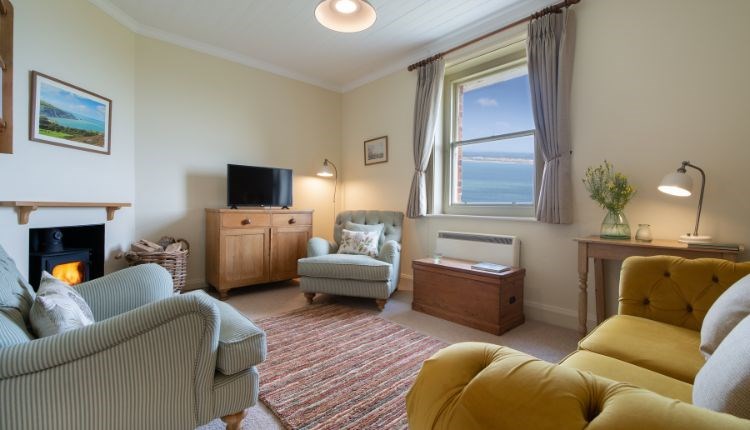 Sitting room at Pomone, National Trust, Isle of Wight, self catering - image credit: Mike Henton