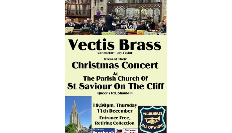 Isle of Wight, Things to do, Christmas Concert, Vectis Brass, St Saviour on the Cliff, Shanklin.